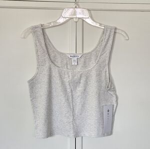 NWT ATHLETA Signature Rib Square Neck Crop Tank